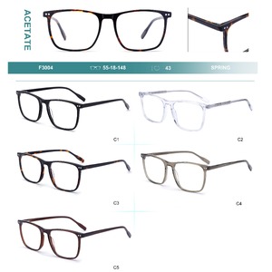 Acetate plastic frames for glasses with spring hinges Big City F3004