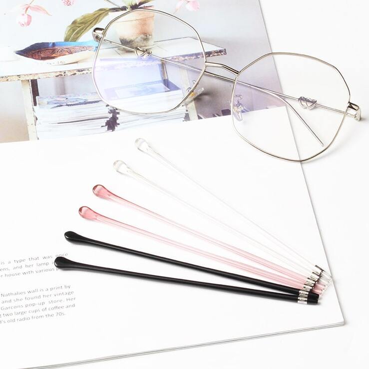 Plastic glasses sleeves BY-15-123, length 123 mm, round hole 1.4 mm (price for a  pair)