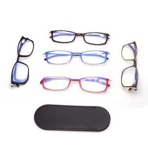 Plastic reading glasses with case 6012-皮套, diopters from +1,00 to +3.50 RMC=62-64