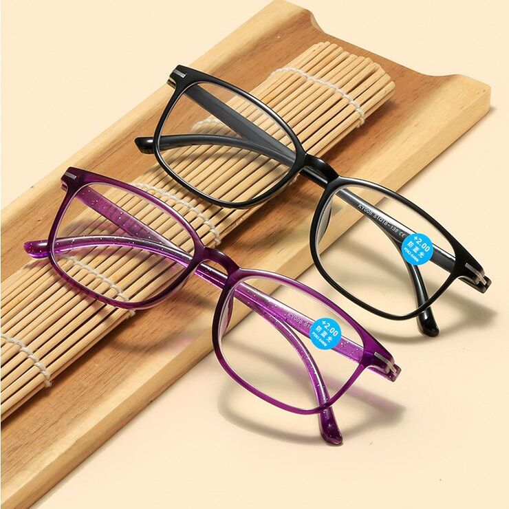TR90 glasses for reading, with Blue ray cut protection, diopters from 0.00 to +4.00, RMC=62-64, KY008A