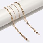 Металлическая нескользящая цепочка золотого цвета, с цифрой 8, для очков и масок GL1551