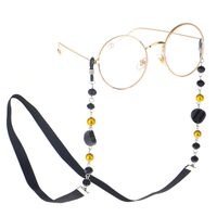 Metal non-slip chain, with rope and acrylic beads, for glasses and masks GB001