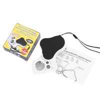 Folding magnifier with universal backlight 3690-XX, dimensions: ⌀25 mm, ⌀10 mm, ⌀8 mm, magnification: 30X, 60Х, 90Х