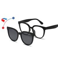 Оправа пластиковая TR90/PC + комплект из 5 поляризационных солнцезащитных насадок (клипон) на магните + кожаная сумка El Dorado EL2385