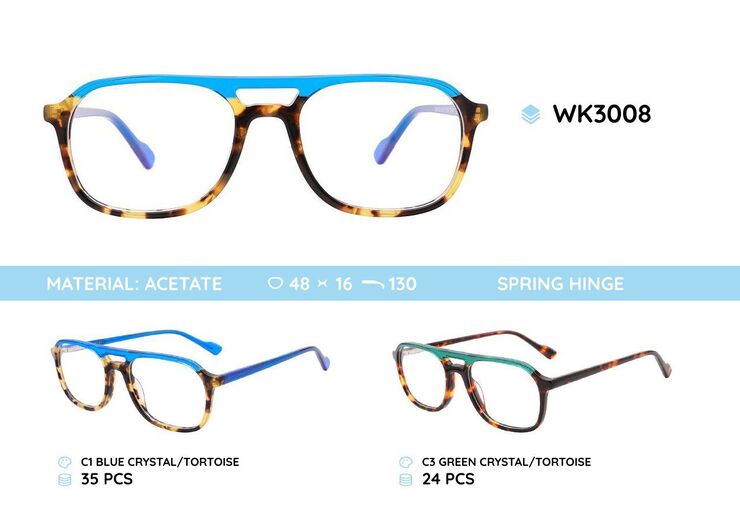 Acetate plastic frames for kids WK3008