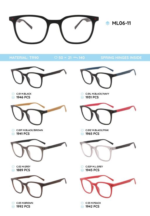 TR-90 plastic frames for glasses ML06-11