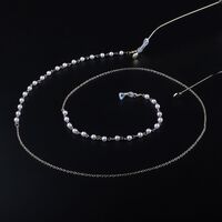 Metal non-slip chain, with pearl, for glasses and masks GL966