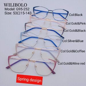 Metal ultrathin frames Wilibolo, with spring hinges G95-252