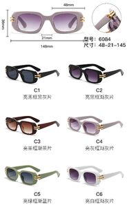 PC plastic sunglasses with metal hinge 6084W