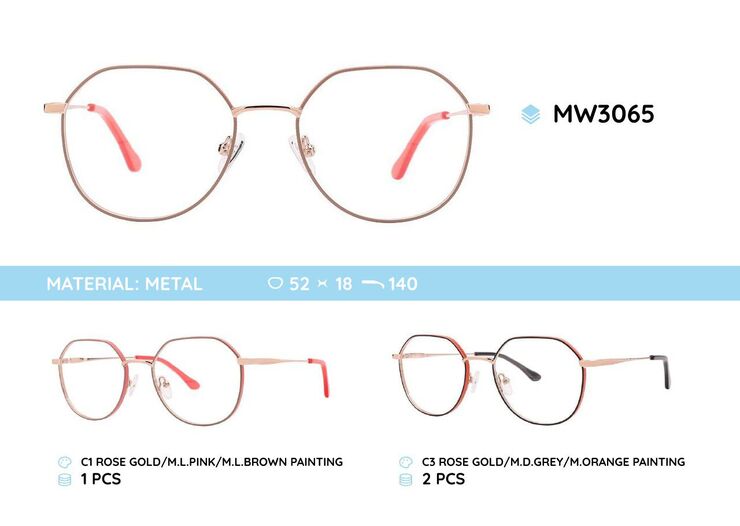 Оправа металлическая, с флексом MW3065