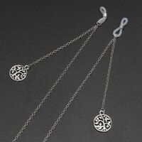 Metal non-slip chain, with tree of life pendant, for glasses and masks GL472