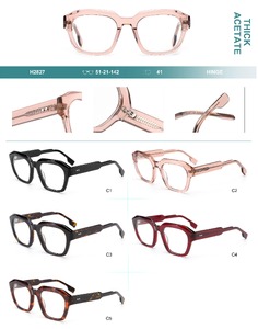 Plastic frames for glasses, thick acetate Big City H2827