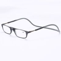 Plastic reading pince-nez glasses folding with magnetic 小框挂脖, diopters from +1.00 to +4.00, RMC=62-64