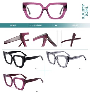 Plastic frames for glasses, thick acetate Big City H2816