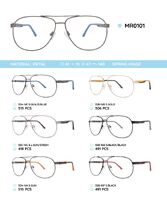 Металлическая оправа с дужками из пластика TR-90 с флексом MR0101