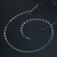 Металлическая нескользящая цепочка золотого цвета, квадратная, для очков и масок GL723