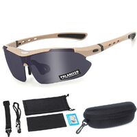 Safety shockproof tactical polarized photochromic goggles, 3-lens set, 0923-1-DX