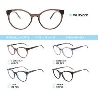 Plastic acetate eyeglasses frame for women with spring hinges WD1522P