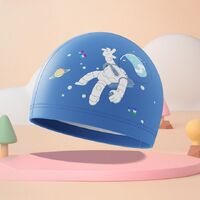 Шапочка для плавания поливинилхлоридная водонепроницаемая детская 儿童PU帽-YU