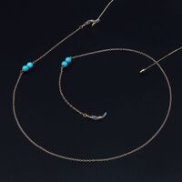 Металлическая нескользящая цепочка, с бусинами, для очков и масок GL914