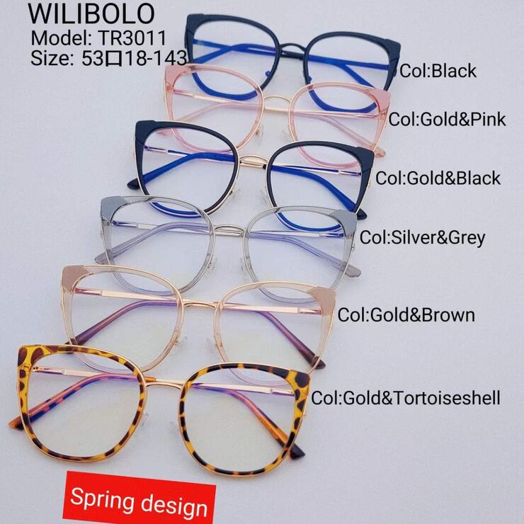 Metal +TR90 ultrathin frames with flex hinges Wilibolo TR3011