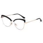 Combined frame (metal + TR90) or glasses with blue light protection, with spring hinges FA87274