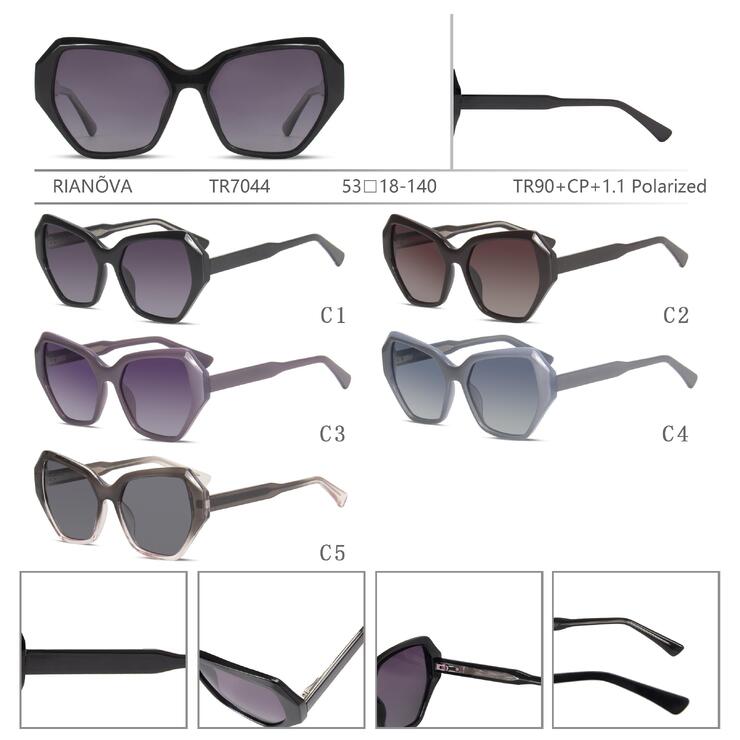 Polarized TR90+CP plastic sunglasses Rianova R7044