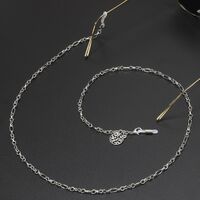 Metal non-slip chain, with pendant Tree of Life, for glasses and masks GL423