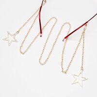 Металлическая нескользящая цепочка, с подвеской в виде звезды, для очков и масок GL1890