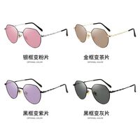 Очки металлические фотохромные с защитой от синего света 9621-2-GT