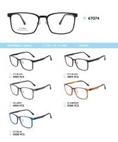 Plastic Ultem eyeglasses frame 67074