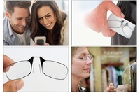 Portable folding pince-nez reading glasses in a keychain 001