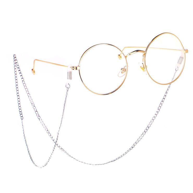 Silver-colored metal non-slip chain, for glasses and masks GS004