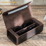 Футляр для очков и солнцезащитных очков из натуральной кожи на 2 отсека CF4006