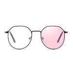Photochromic metal eyeglasses for reading V6007 with pink lenses, diopters from 0.00 to -6.00, not centered 