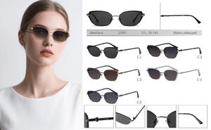 Солнцезащитные поляризационные металлические очки с нейлоновыми линзами Eberhard EH21061