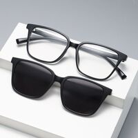 TR90/PC plastic frame + 5 polarized sun protection magnet clip-on set + leather bag El Dorado EL2382