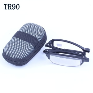 Folding corrective plastic eyeglasses with case 8008