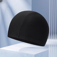 Textile waterproof swimming cap for kids 布帽-1-YU