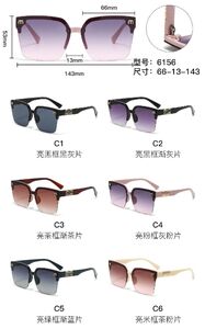 PC plastic nylor sunglasses with metal hinge 6156W