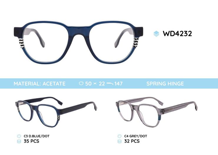 Plastic acetate eyeglasses frame for women WD4232