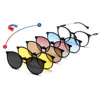 TR90 plastic frame + 5 polarized sun protection magnet clip-on set  El Dorado EL2387