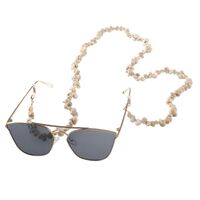 Gold-colored metal non-slip chain, with shell, for glasses and masks GL324