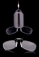 Portable folding pince-nez reading glasses in a keychain 001