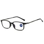 Очки пластиковые для чтения 615 с тонким металлическим заушником и с защитой Blue ray cut, диоптрии от +1.00 до +4.00