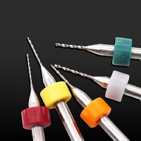 Set of drills made of tungsten steel with cylindrical shanks, 0.1-3 mm