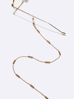 Белая цепочка для очков из рисовых бусин с глиняными фруктами GL1280