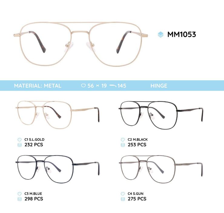 Metal men's frame for glasses MM1053