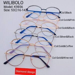 Metal ultrathin frames Wilibolo, with rhinestones K9856
