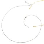 Metal non-slip chain, with pendant lightning and pearl, for glasses and masks GL189